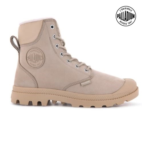 Palladium Pampa Sport Cuff WPS Men's Boots Light Khaki | UK J240-XDW